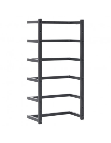 Portasciugamani Nero 24x12x48 cm in Acciaio