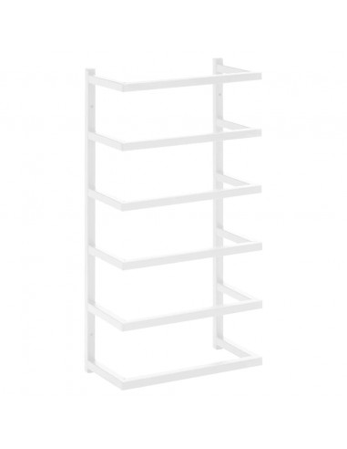 Portasciugamani Bianco 24x12x48 cm in Acciaio