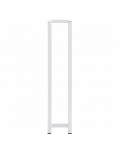 Portasciugamani Bianco 12,5x12,5x60 cm in Acciaio