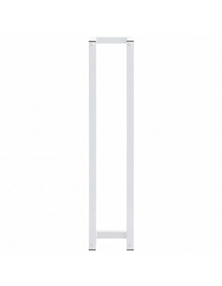 Portasciugamani Bianco 12,5x12,5x60 cm in Acciaio