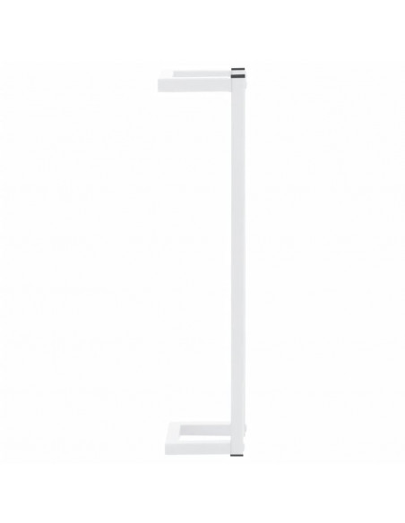 Portasciugamani Bianco 12,5x12,5x60 cm in Acciaio