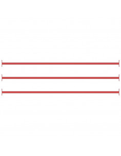 Sbarre da Gioco 3 pz 125 cm in Acciaio Rosso 2