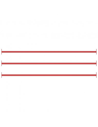 Sbarre da Gioco 3 pz 125 cm in Acciaio Rosso