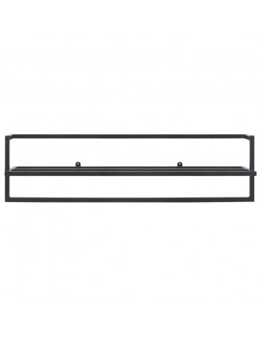 Portasciugamani Nero 95x25x22 cm in Ferro