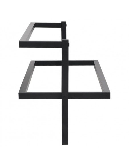 Portasciugamani Nero 95x25x22 cm in Ferro