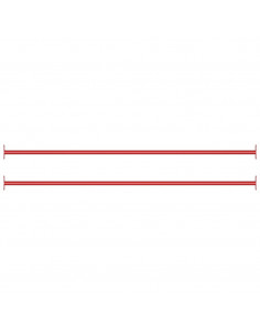 Sbarre da Gioco 2 pz 125 cm in Acciaio Rosso 2