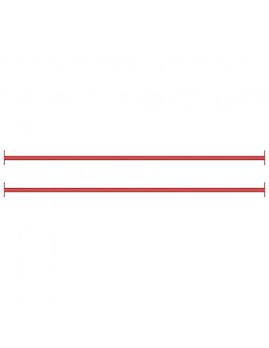 Sbarre da Gioco 2 pz 125 cm in Acciaio Rosso