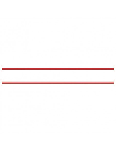 Sbarre da Gioco 2 pz 125 cm in Acciaio Rosso