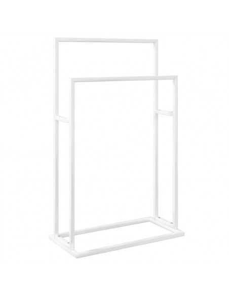 Portasciugamani Autoportante Bianco 48x24x78,5 cm in Ferro