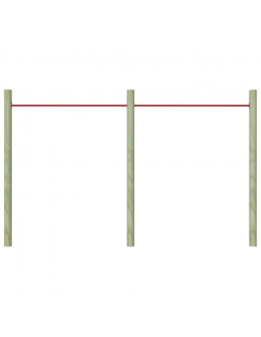 Sbarre da Gioco 2 pz 125 cm in Acciaio Rosso