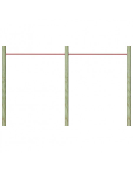 Sbarre da Gioco 2 pz 125 cm in Acciaio Rosso