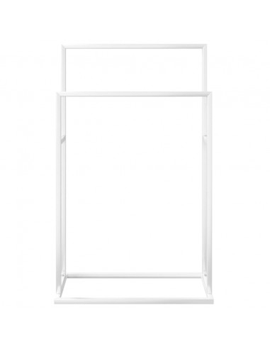 Portasciugamani Autoportante Bianco 48x24x78,5 cm in Ferro
