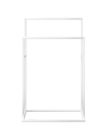 Portasciugamani Autoportante Bianco 48x24x78,5 cm in Ferro