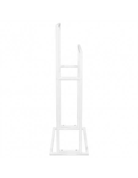 Portasciugamani Autoportante Bianco 48x24x78,5 cm in Ferro