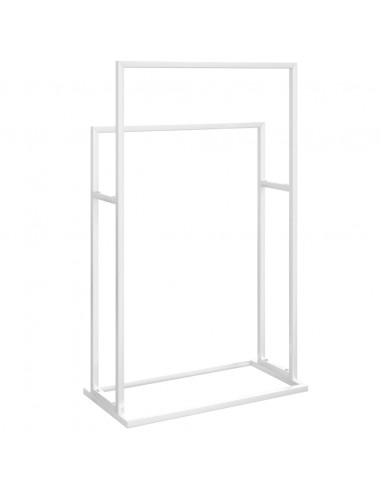 Portasciugamani Autoportante Bianco 48x24x78,5 cm in Ferro