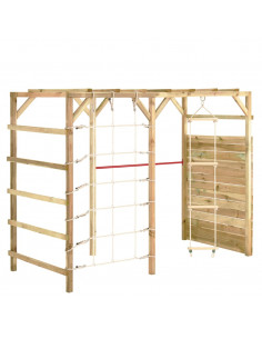 Struttura di Arrampicata 240x100x170cm Legno di Pino Impregnato 2