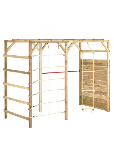 Struttura di Arrampicata 240x100x170cm Legno di Pino Impregnato