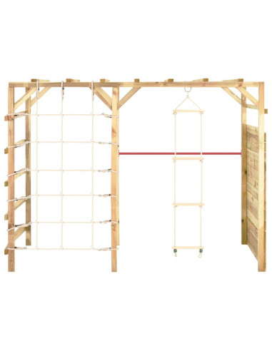 Struttura di Arrampicata 240x100x170cm Legno di Pino Impregnato