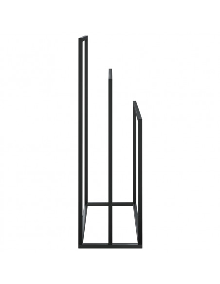 Portasciugamani da Pavimento Nero 48x24x79cm in Ferro