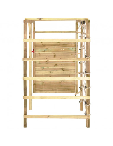 Struttura di Arrampicata 240x100x170cm Legno di Pino Impregnato