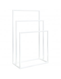 Portasciugamani da Pavimento Bianco 48x24x79cm in Ferro 2