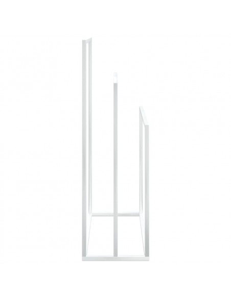 Portasciugamani da Pavimento Bianco 48x24x79cm in Ferro