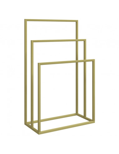 Portasciugamani da Pavimento Oro 48x24x79cm in Ferro