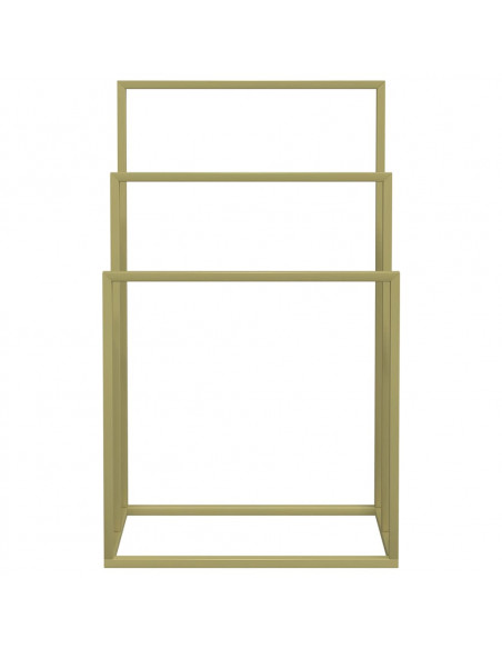 Portasciugamani da Pavimento Oro 48x24x79cm in Ferro