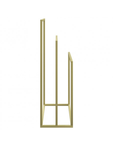 Portasciugamani da Pavimento Oro 48x24x79cm in Ferro