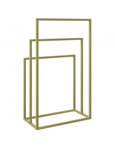 Portasciugamani da Pavimento Oro 48x24x79cm in Ferro