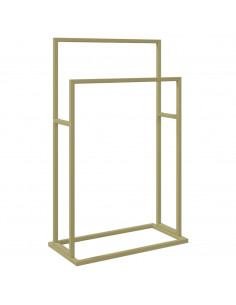 Portasciugamani da Pavimento Oro 48x24x78,5 cm in Ferro 2
