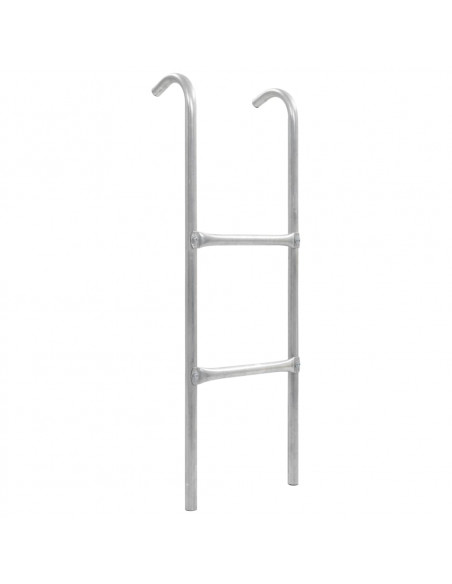 Scaletta per Trampolino Elastico 2 Gradini in Acciaio Argento 102,6 cm