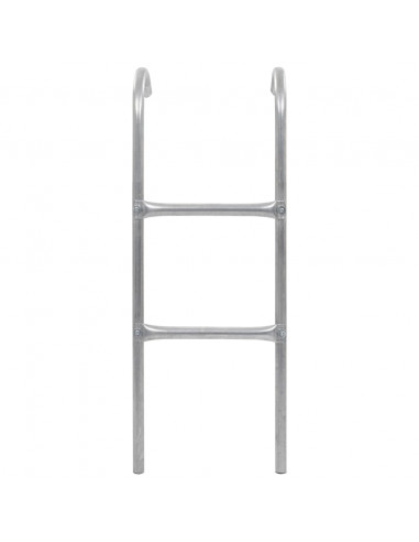 Scaletta per Trampolino Elastico 2 Gradini in Acciaio Argento 102,6 cm