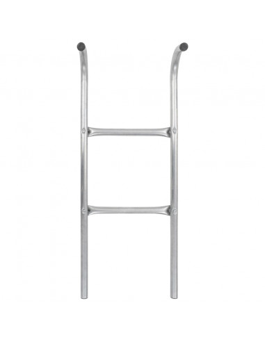 Scaletta per Trampolino Elastico 2 Gradini in Acciaio Argento 102,6 cm