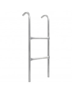 Scaletta per Trampolino 2 Gradini in Acciaio Argento 72 cm 2