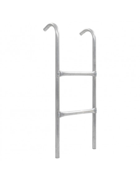Scaletta per Trampolino 2 Gradini in Acciaio Argento 72 cm