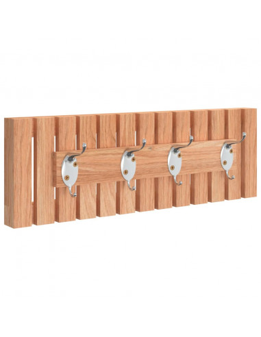 Appendiabiti da Parete 42x8,5x14 cm in Legno Massello di Noce