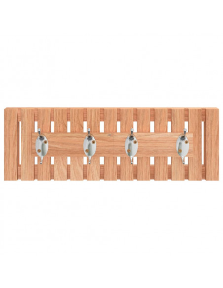 Appendiabiti da Parete 42x8,5x14 cm in Legno Massello di Noce