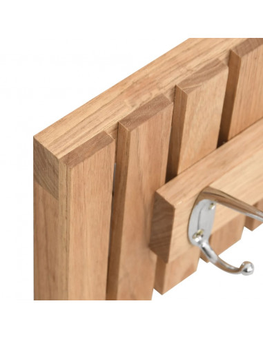 Appendiabiti da Parete 42x8,5x14 cm in Legno Massello di Noce