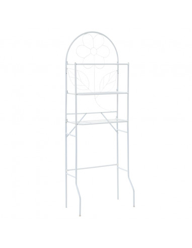 Scaffale da Bagno Bianco 60x33x174 cm