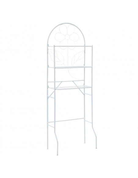 Scaffale da Bagno Bianco 60x33x174 cm