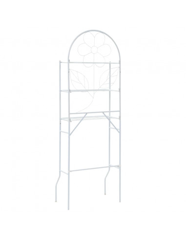Scaffale da Bagno Bianco 60x33x174 cm