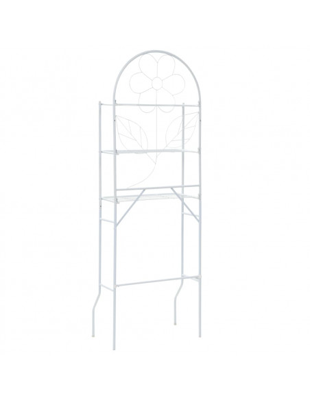 Scaffale da Bagno Bianco 60x33x174 cm