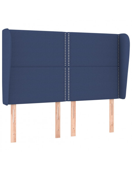 Testiera ad Orecchio Blu 147 x 23 x 118/128 cm in Tessuto