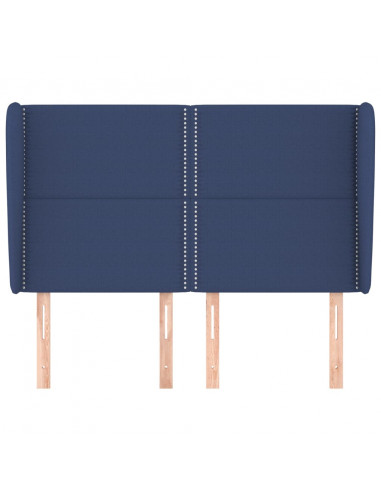 Testiera ad Orecchio Blu 147 x 23 x 118/128 cm in Tessuto