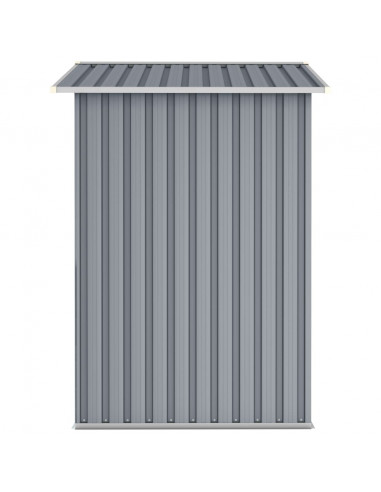 Capanno da Giardino Grigio 205x129x183 cm in Acciaio Zincato