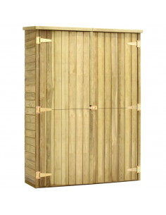 Rimessa Attrezzi da Giardino 123x50x171cm in Pino Impregnato 2