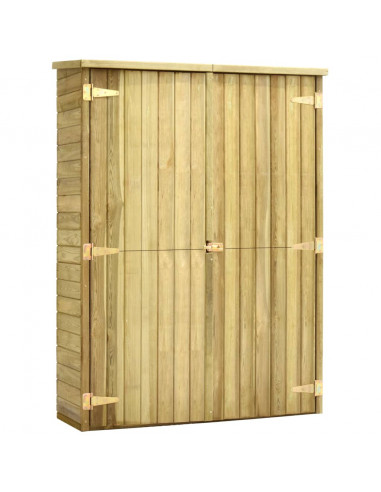 Rimessa Attrezzi da Giardino 123x50x171cm in Pino Impregnato