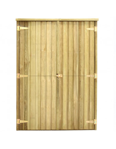 Rimessa Attrezzi da Giardino 123x50x171cm in Pino Impregnato