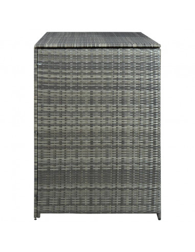 Copribidone Rifiuti Doppio in Polyrattan Antracite 148x77x111cm